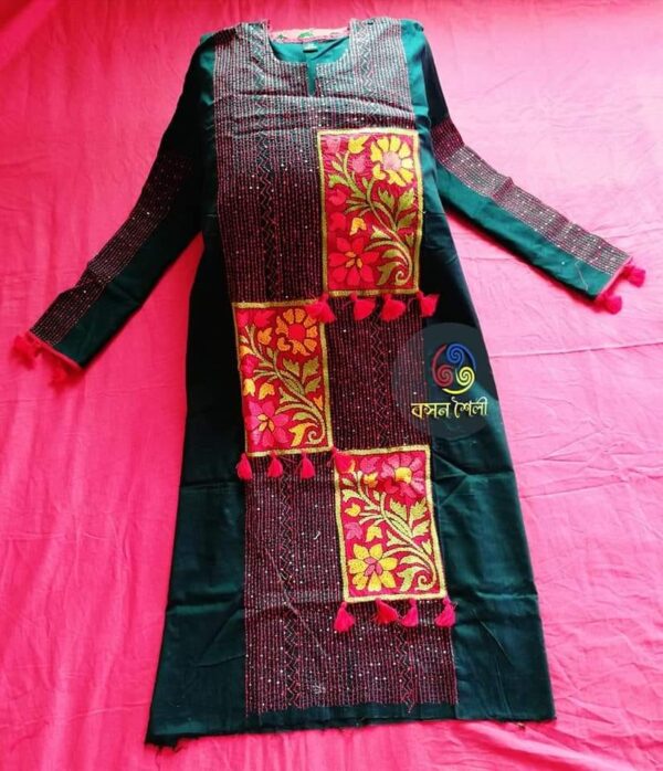 কালো বেক্সি ভয়েলে সিংগেল জামা (আনস্টিচড)