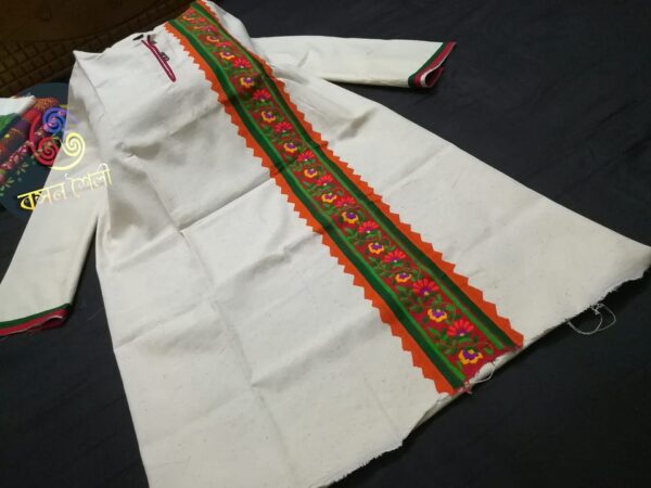 খাদি কাপড়ের সিংগেল জামা (আনস্টিচড)