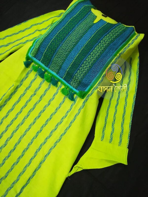 খাদি স্লাব কটন থ্রীপিস (হাতের কাজ)